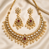 Noor bridal-style imitation necklace set with matching earrings
